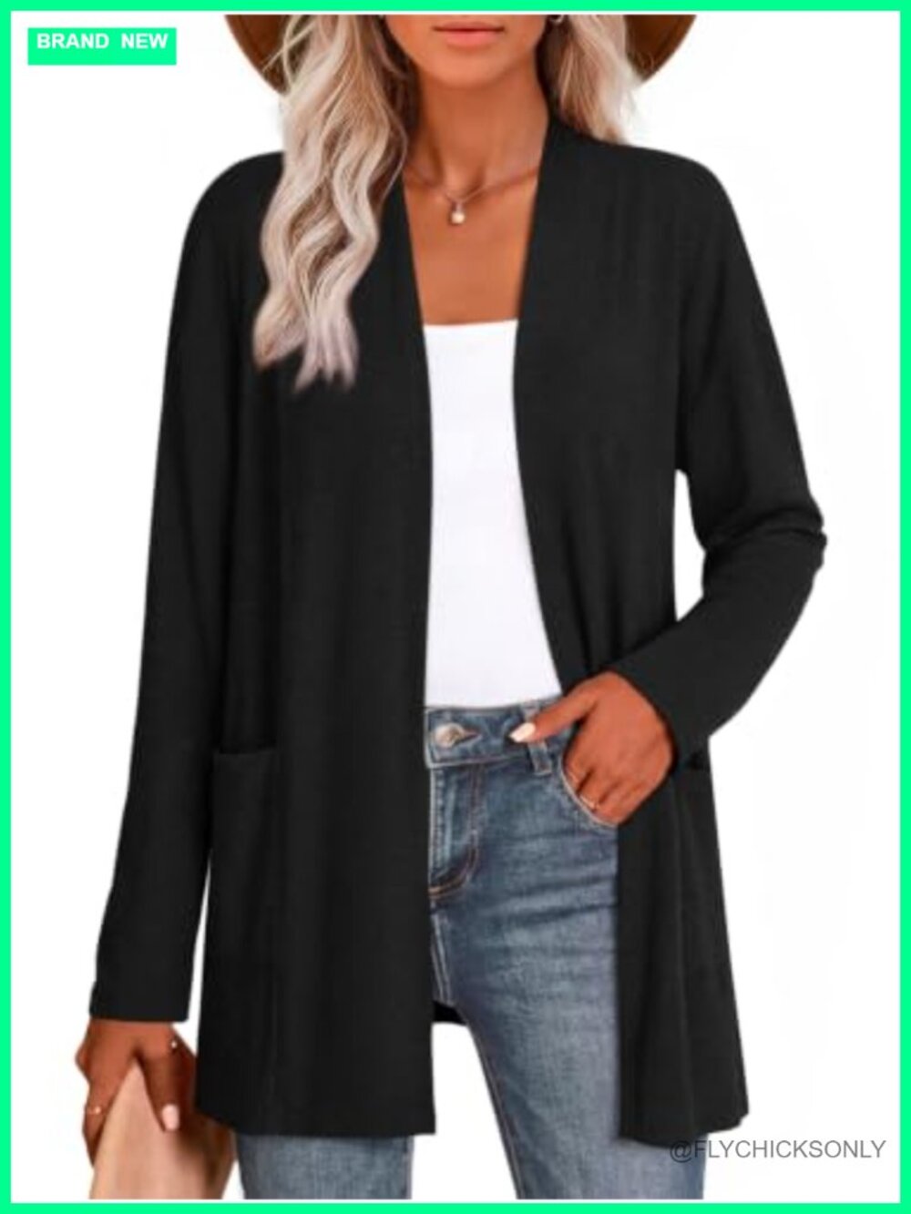 Women's Long Sleeve Cardigan Sweater Plus Size Stretch